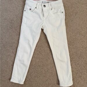 Tommy Hilfiger White Denim Pants with Signature Trim